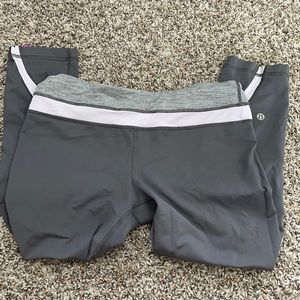 Lululemon grey and purple short leggings